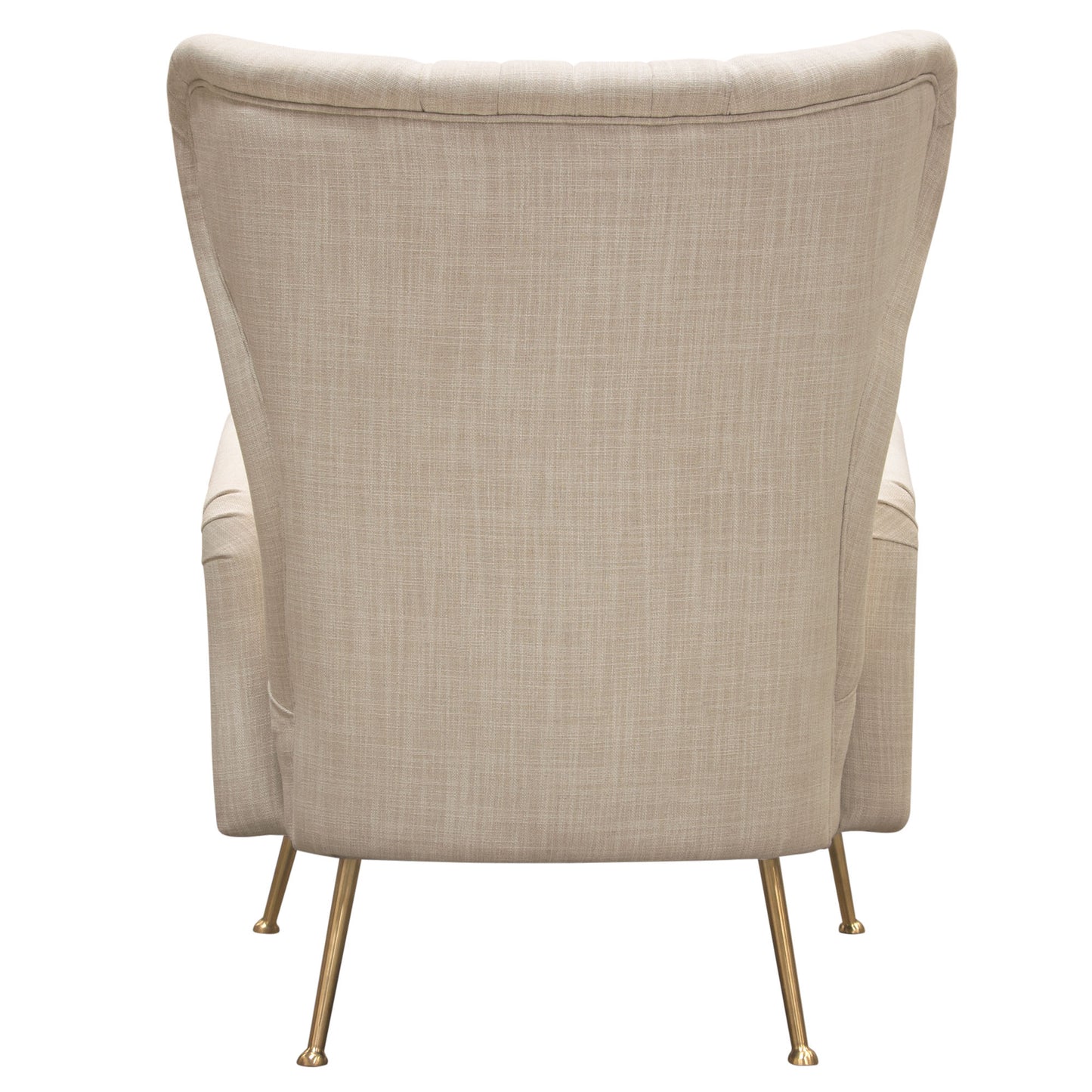 Diamond Sofa Ava Chair in Sand Linen Fabric w/ Gold Leg AVACHSD