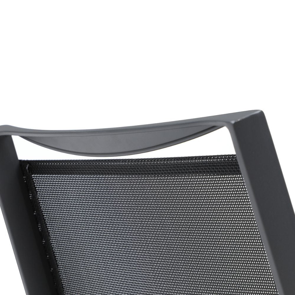 head seat Whiteline Aloha Aluminum Outdoor Grey Dining Armchair goldstardining.com