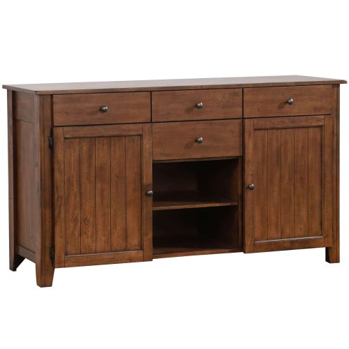 Sunset Trading Simply Brook Sideboard Server | Amish Brown DLU-BR-SB-AM