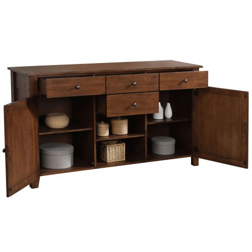 Sunset Trading Simply Brook Sideboard Server | Amish Brown DLU-BR-SB-AM