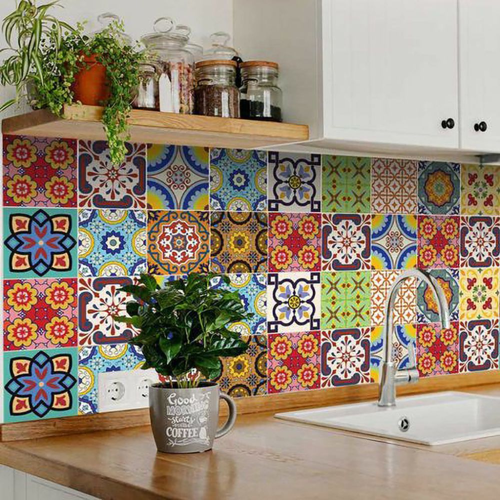 Auguri Geo Peel and Stick Removable Tile Stickers