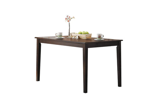 Benzara Wooden Dining Table With Tapered Legs, Espresso Brown BM177569