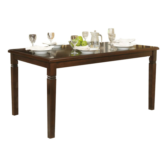 Benzara Rectangular Shape Wooden Dining Table with Tapered Legs, Oak Brown BM220101