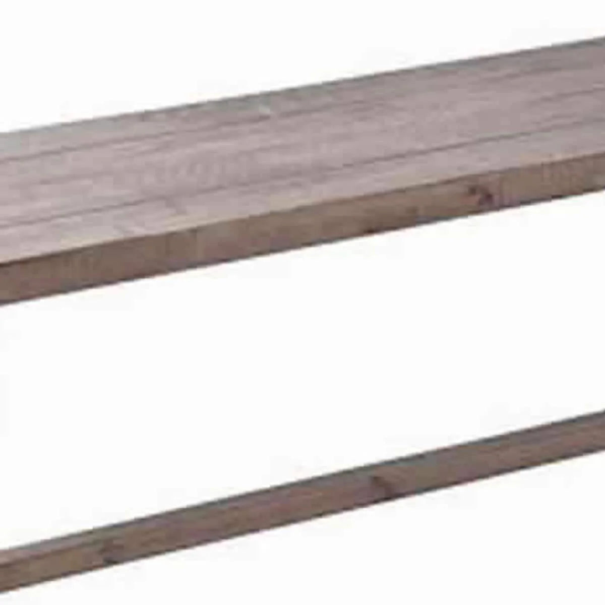 Benzara Farmhouse Wooden Dining Bench with Grain Details and Plank Top, Brown BM220511