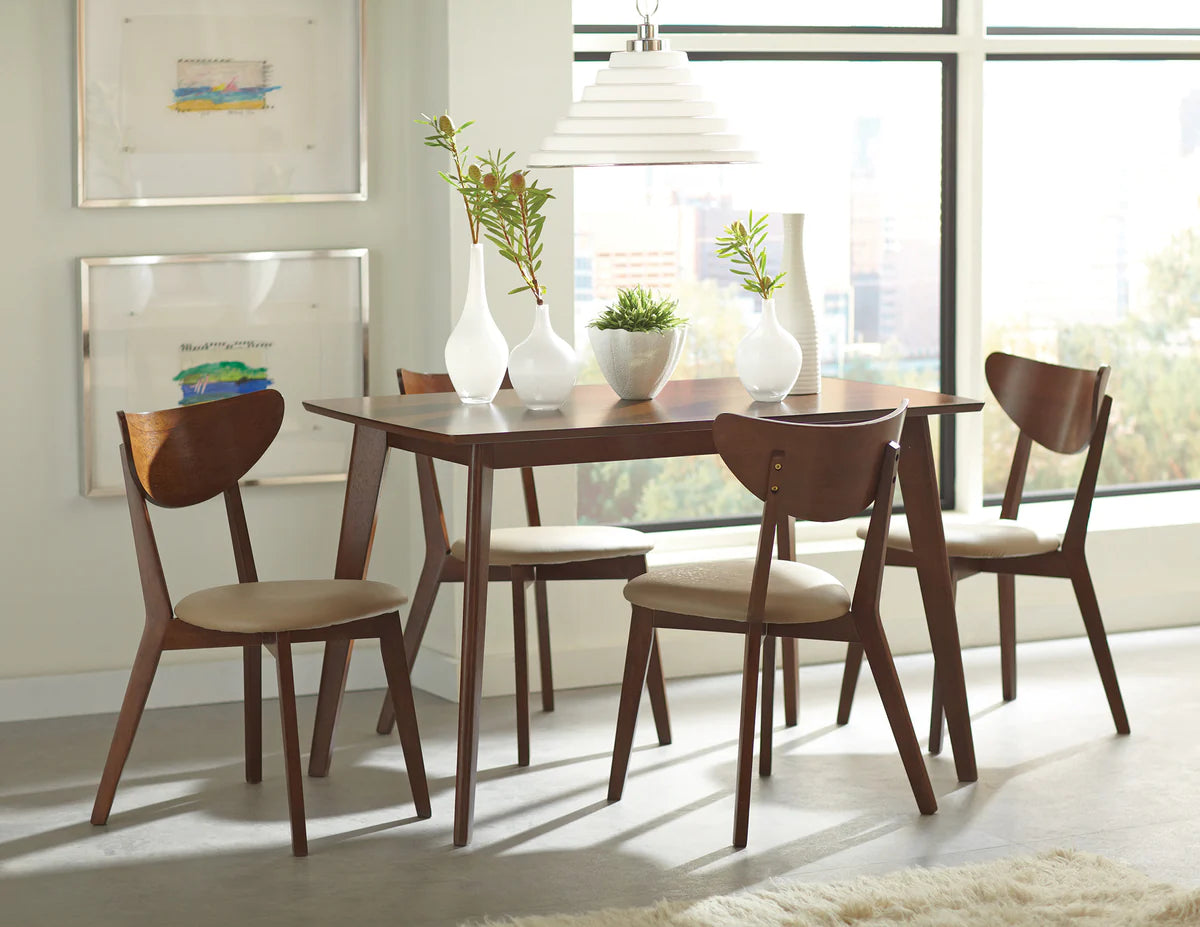 Benzara Wooden Dining Table, Chestnut Brown BM69305