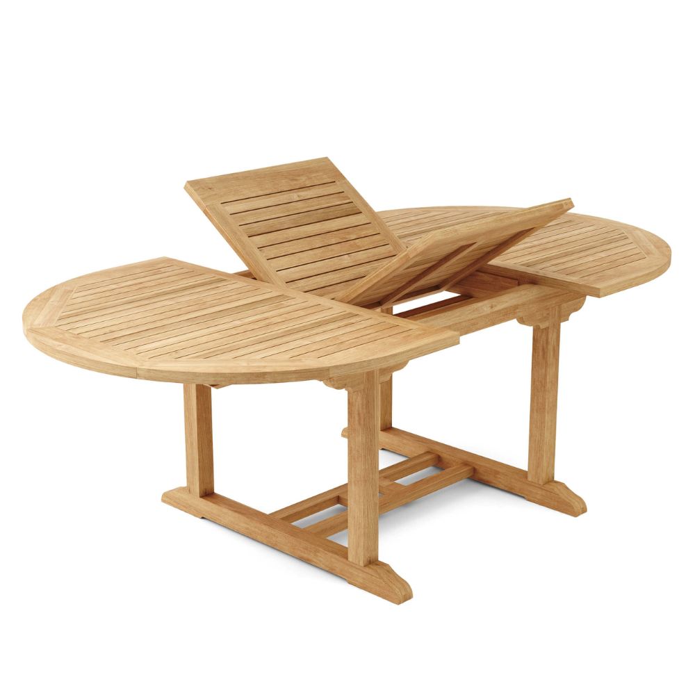 angled extended table Bahama Andrew 9-Pieces Dining Set, goldstardining.com