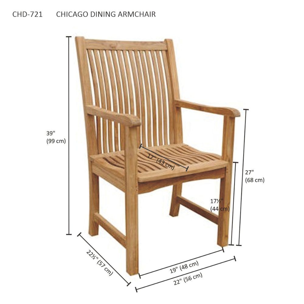 Anderson Teak Bahama Chicago 7-Pieces Dining Set Chair B Set-14