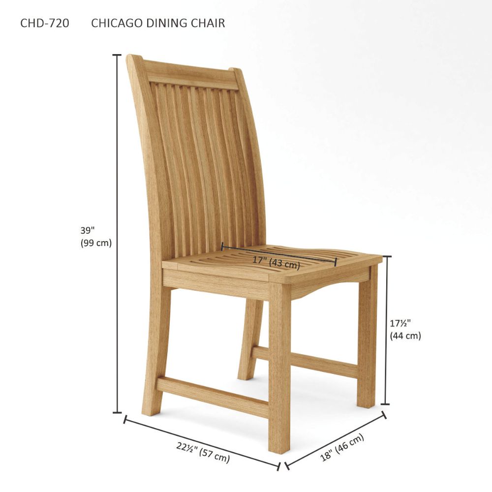 Anderson Teak Bahama Chicago 7-Pieces Dining Set Chair B Set-14
