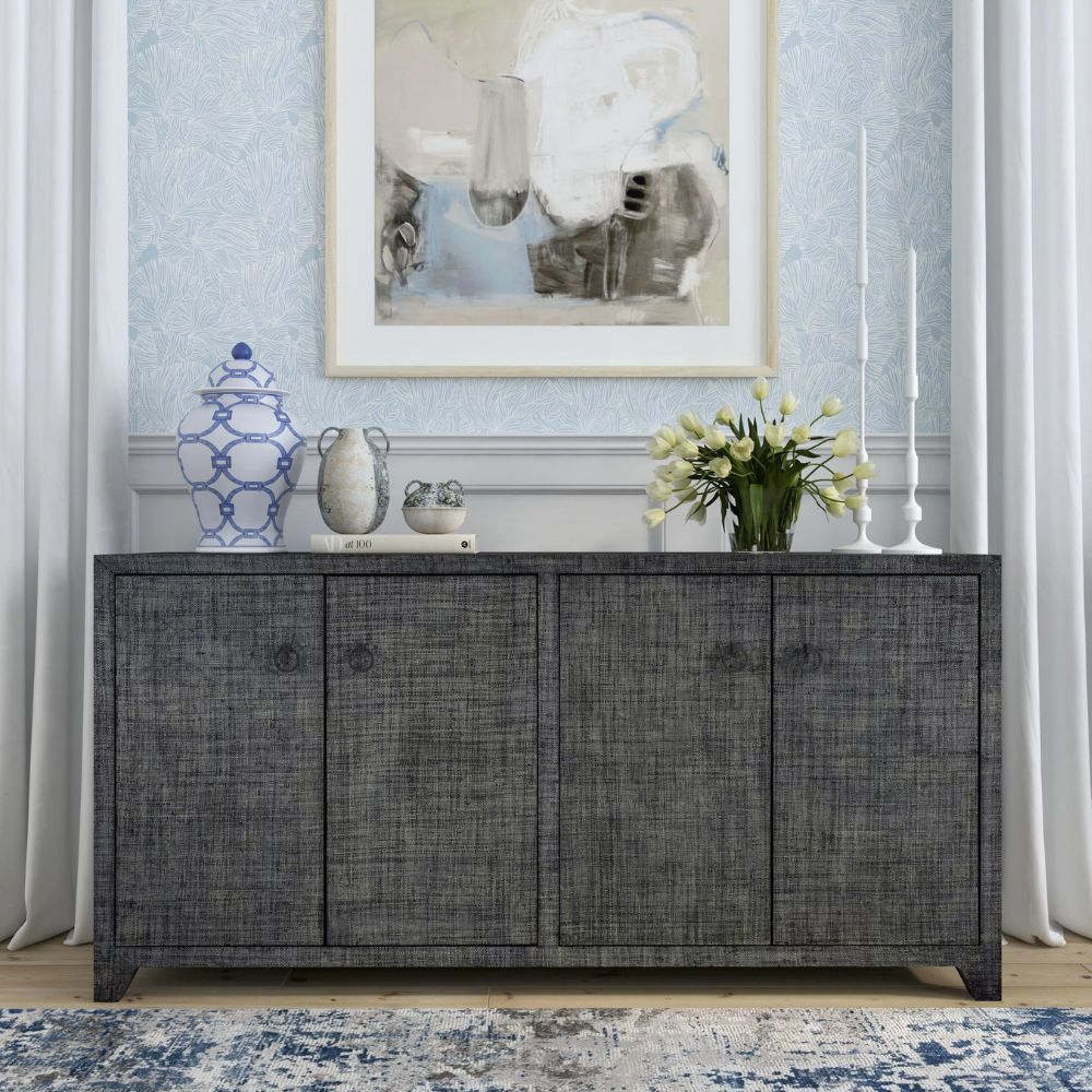 Butler Specialty Bar Harbor Raffia Natural Finish 70" Four Door Sideboard