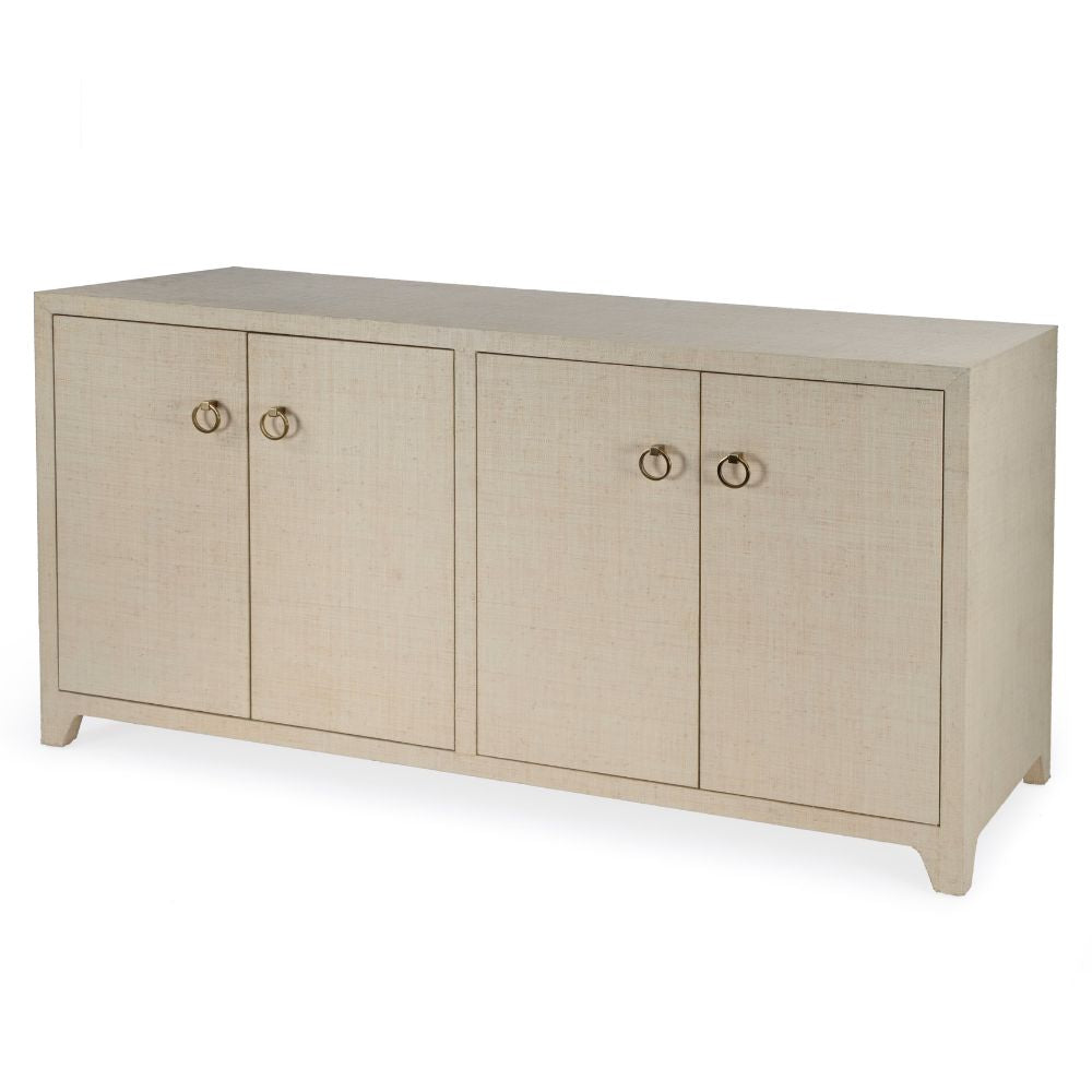 Butler Specialty Bar Harbor Raffia Natural Finish 70" Four Door Sideboard