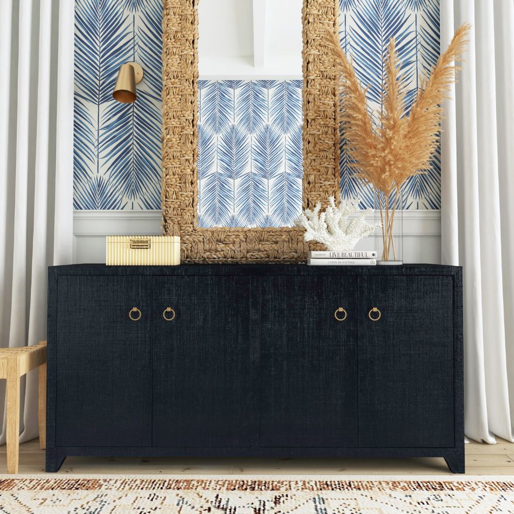 Butler Specialty Bar Harbor Raffia Natural Finish 70" Four Door Sideboard