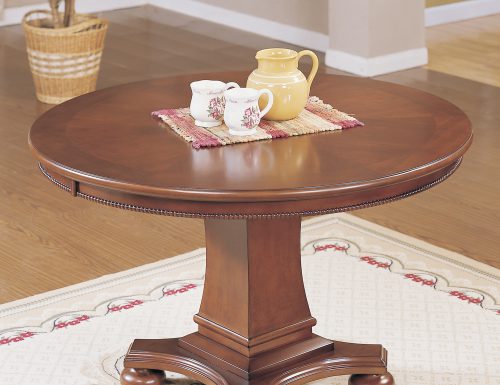 Sunset Trading Bellagio 48" Round Dining and Poker Table | Reversible Game Top | Brown Cherry Wood | Seats 6 CR-87148-63-TB