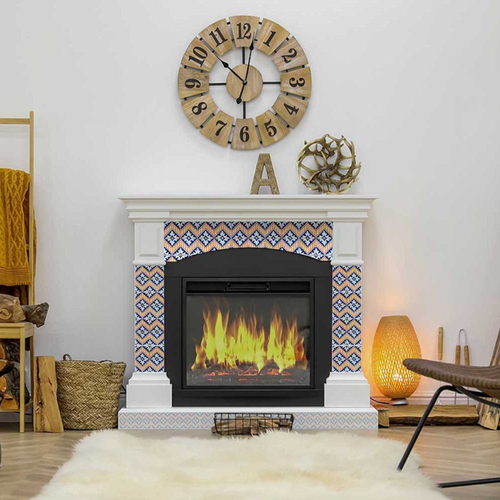 Blue Yellow Zig Peel And Stick Tile Stickers