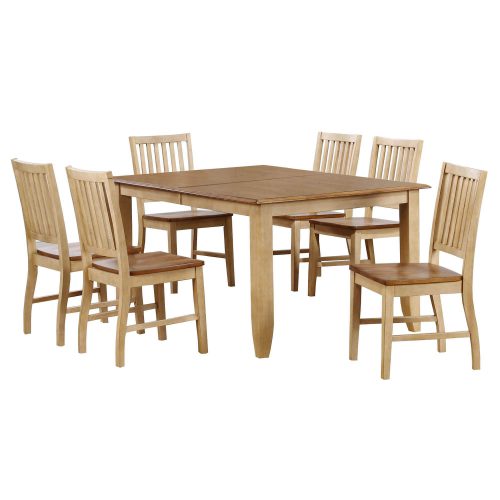 Sunset Trading Brook 7 Piece 72" Rectangular Extendable Table Dining Set | Seats 8 DLU-BR4272-C60-PW7PC