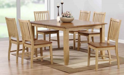 Sunset Trading Brook 7 Piece 72" Rectangular Extendable Table Dining Set | Seats 8 DLU-BR4272-C60-PW7PC