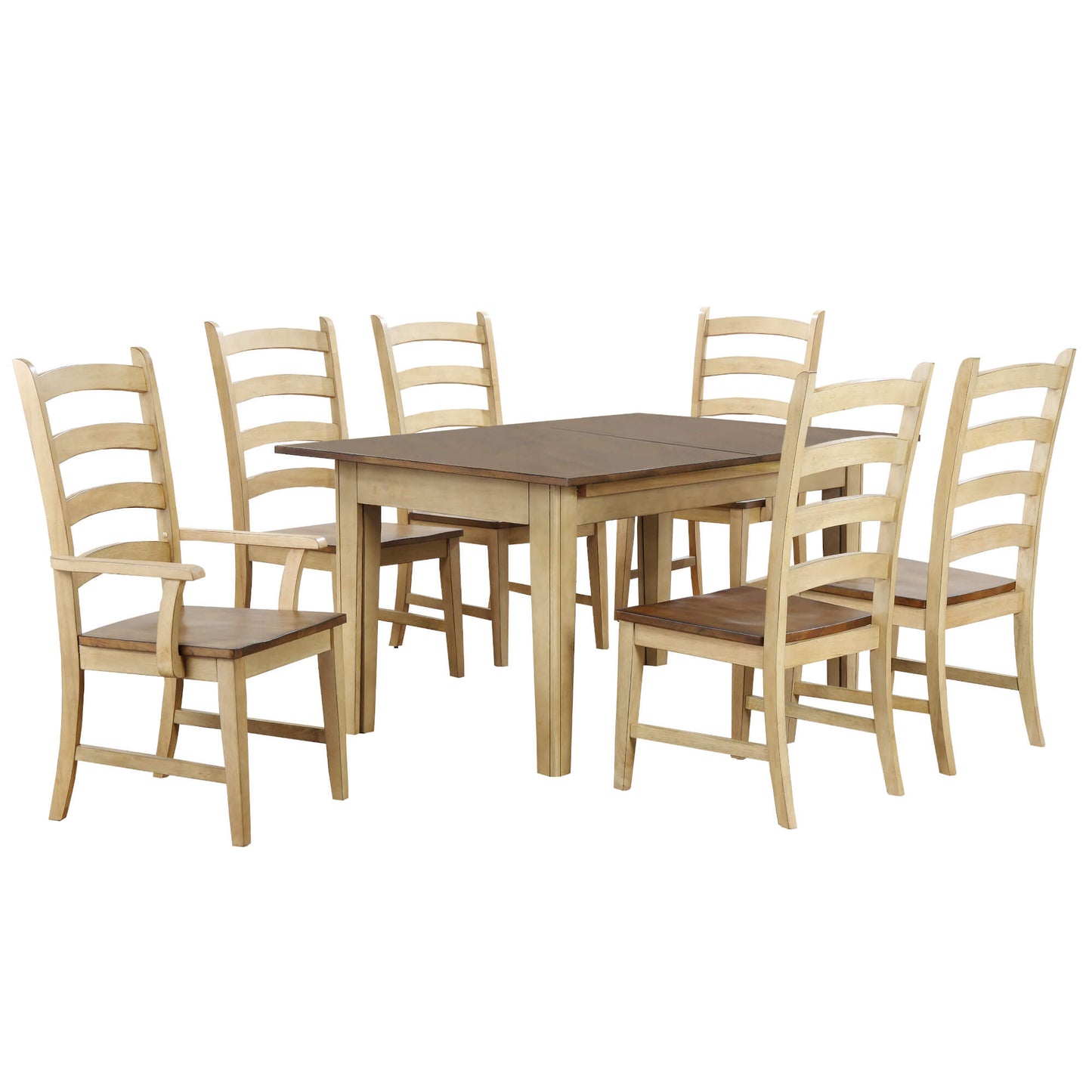 Sunset Trading Brook 7 Piece 134" Rectangular Extendable Dining Set | Seats 12 DLU-BR134-PW7PC