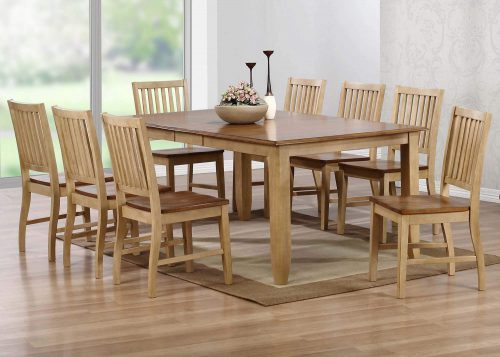 Sunset Trading Brook 9 Piece 72" Rectangular Extendable Table Dining Set | Seats 8 DLU-BR4272-C60-PW9PC