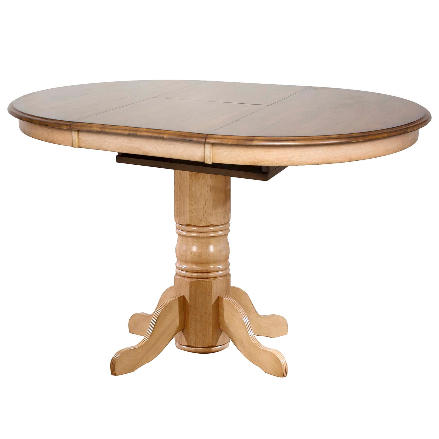 Sunset Trading Brook 42" Round or 60" Oval Extendable Butterfly Pub Table | Counter Height Dining | Seats 6 DLU-BR4260CB-PW