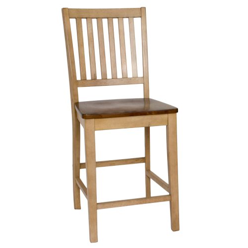 Sunset Trading Brook 6 Piece 48" Square Pub Set with Slat Back Stools | Counter Height Dining Table | Server | Seats 8 DLU-BR4848CB-B60-SRPW6PC