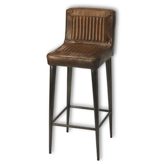 Butler Specialty Company Maxwell Leather 32" Bar Stool, Dark Brown 4347344