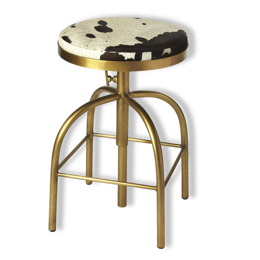Butler Specialty Company Grogan Hair-On-Hide 26" Counter stool, Multi-Color 5238373