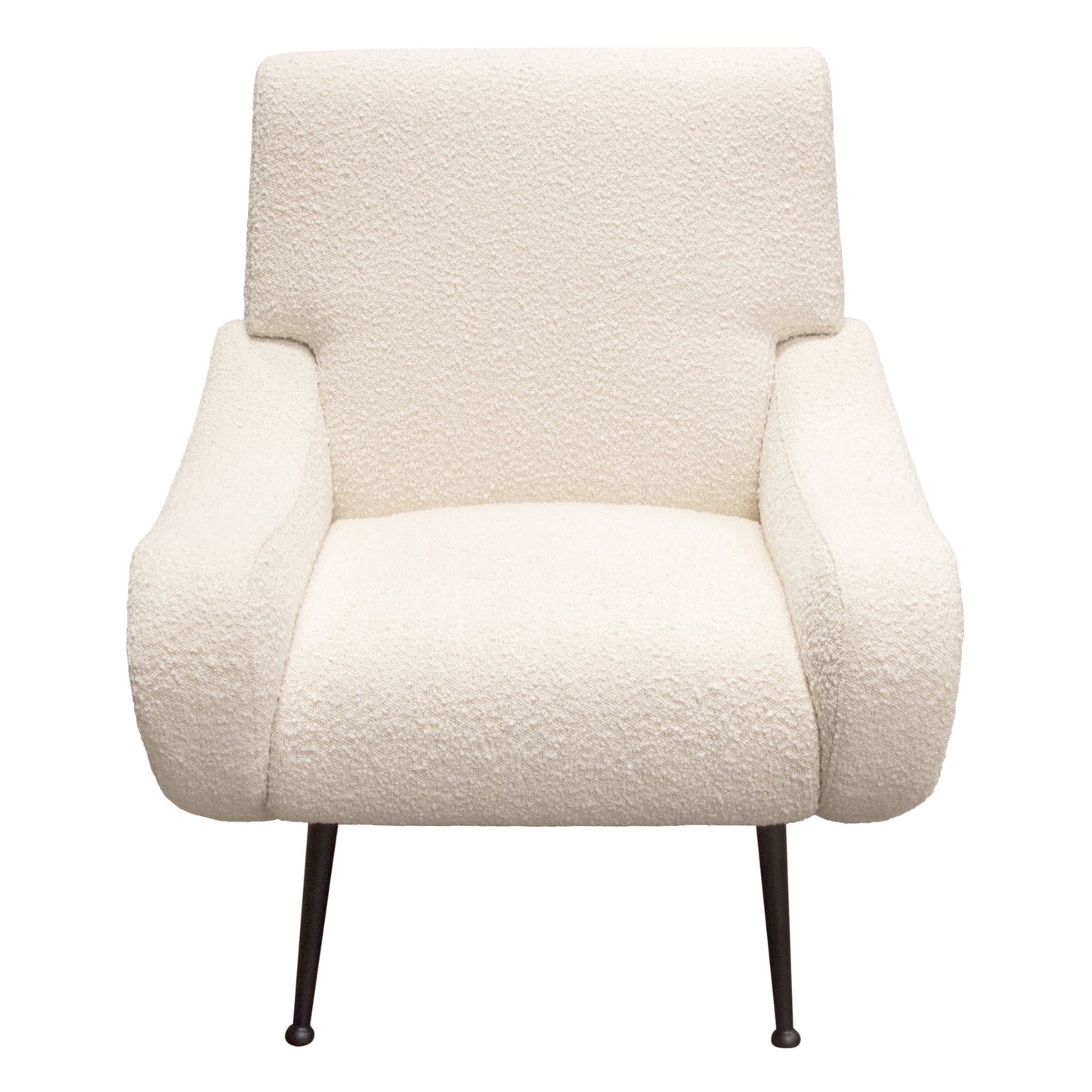 Diamond Sofa Cameron Accent Chair in Bone Boucle | Chair Boucle Textured Fabric