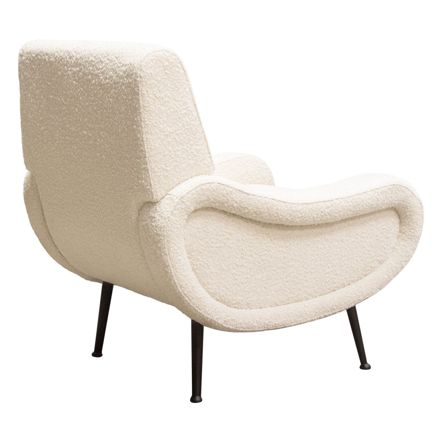 Diamond Sofa Cameron Accent Chair in Bone Boucle | Chair Boucle Textured Fabric