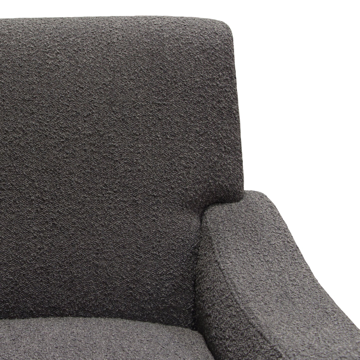 Diamond Sofa Cameron Accent Chair in Bone Boucle | Chair Boucle Textured Fabric