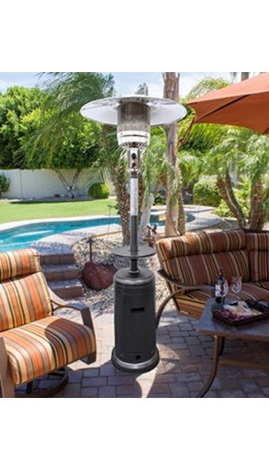 Az Patio Tall Hammered Silver Patio Heater With Table-48000 Btu'S HLDS01-CB