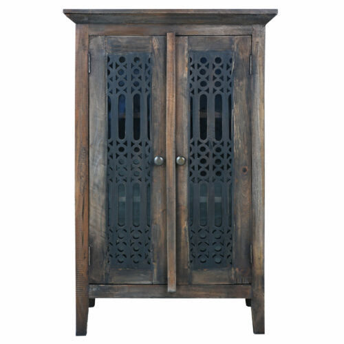 Sunset Trading Cottage Solid Wood Deco Carved Hall Cabinet CC-CAB1195TLD-BWRW