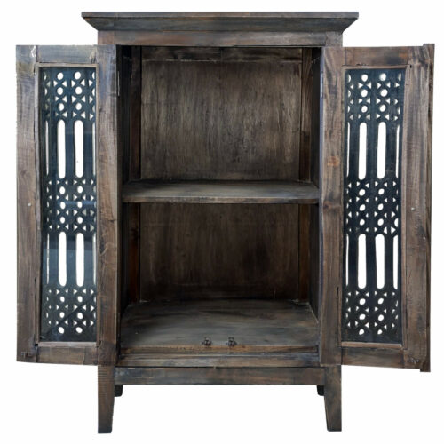 Sunset Trading Cottage Solid Wood Deco Carved Hall Cabinet CC-CAB1195TLD-BWRW