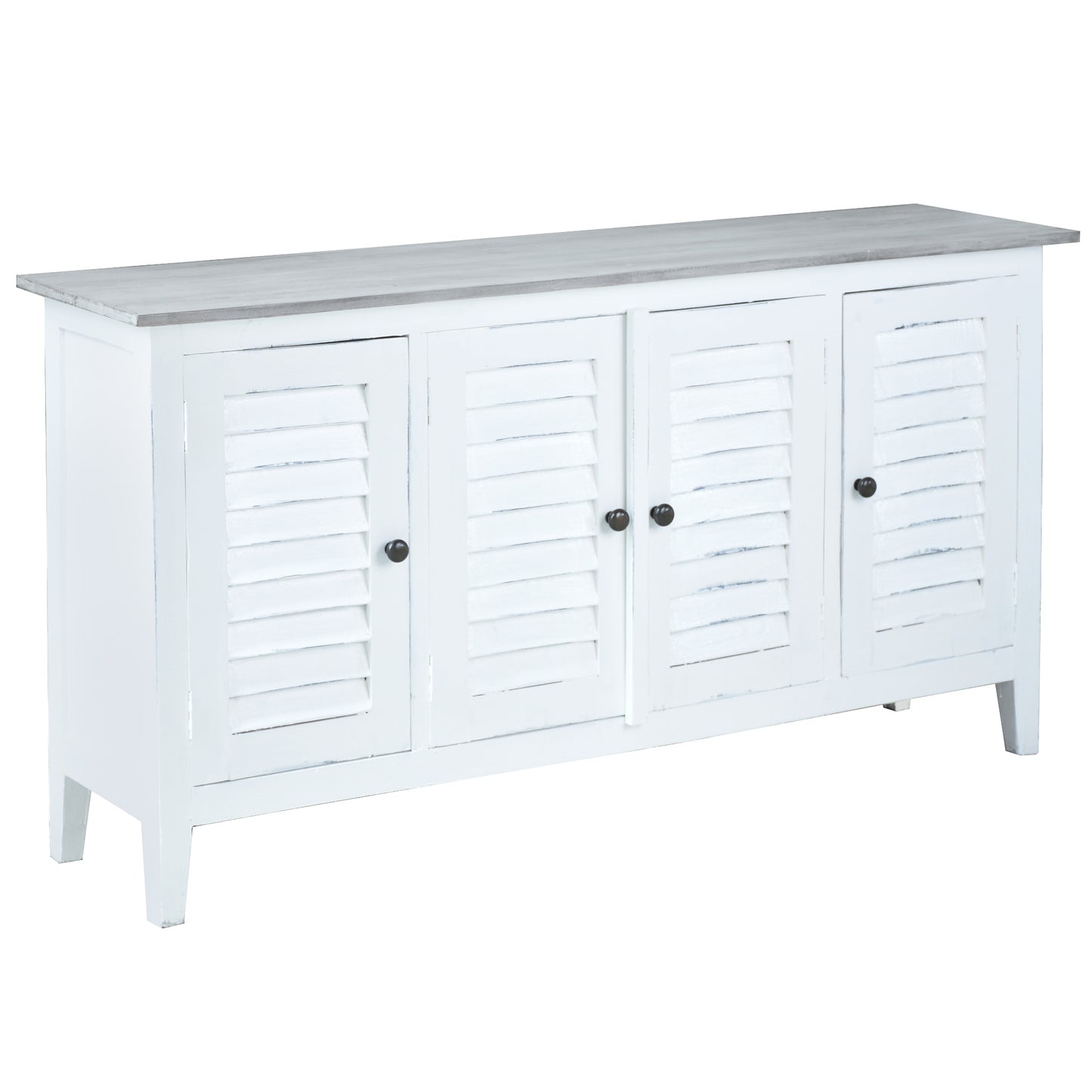 Sunset Trading Cottage 59" Shutter Door Credenza CC-CAB1748TLD-WWSW