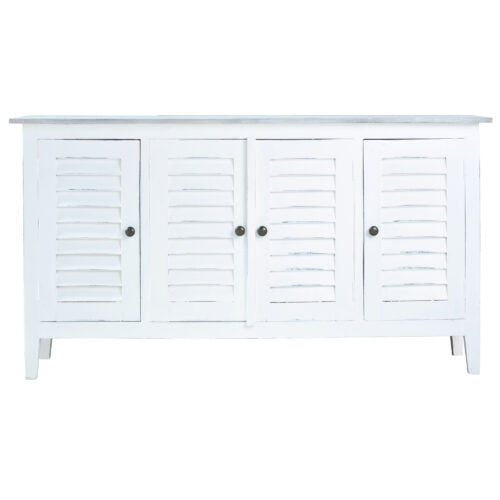 Sunset Trading Cottage 59" Shutter Door Credenza CC-CAB1748TLD-WWSW