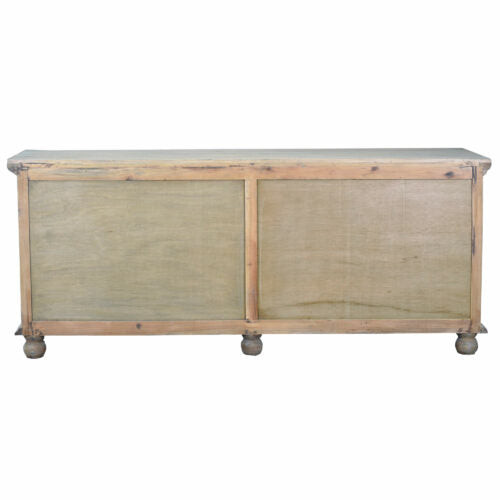 Sunset Trading Cottage 87" Clover Glass Door Credenza CC-CAB1781S-DW