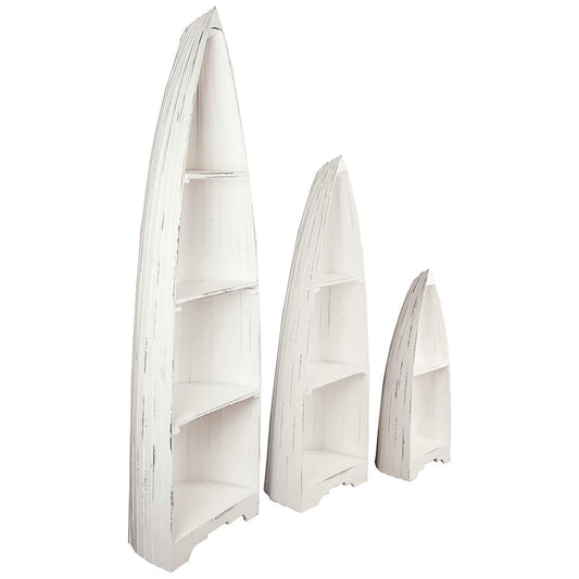 Sunset Trading Cottage 3 Piece Boat Shaped Freestanding Shelves CC-CAB1920LD-WW