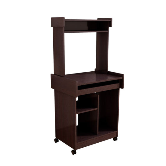 Red Cocoa Colored Microwave/ Computer Cart