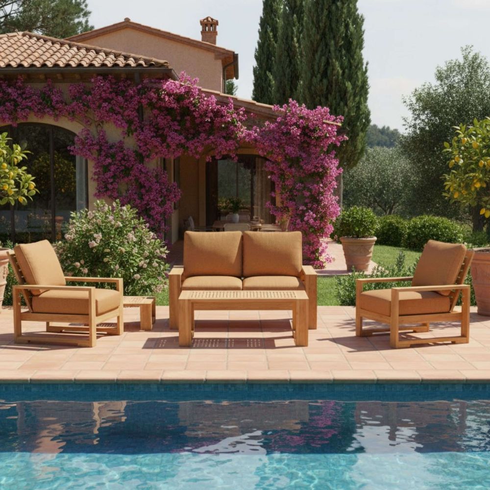 Anderson Teak Capistrano 5-Piece Deep Seating Loveseat Collection Set-141