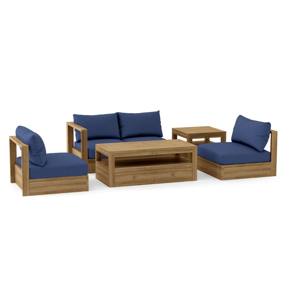 Anderson Teak Copacabana 5 pieces Modular Deep Seating Set Set-152