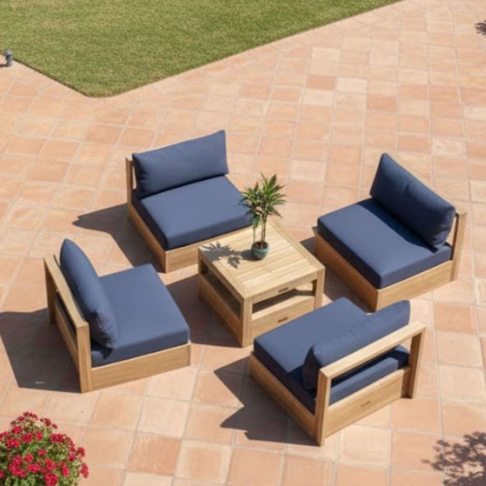 Anderson Teak Copacabana 5 pieces Modular Deep Seating Set Set-151