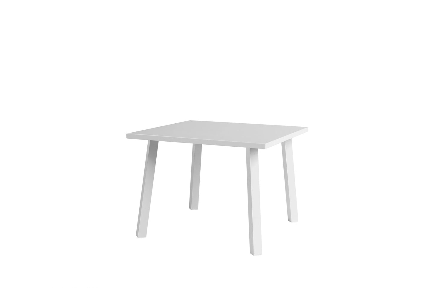 Whiteline Rio Indoor/Outdoor Square Aluminum Dining Table, Matte White, Powder-Coated Finish DT1593S-WHT - GOLD STAR Dining