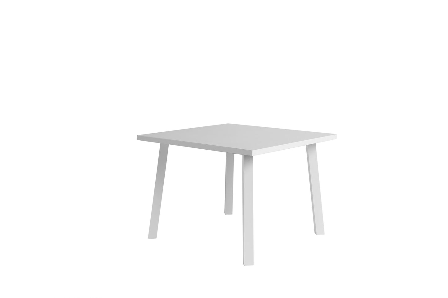 Whiteline Rio Indoor/Outdoor Square Aluminum Dining Table, Matte White, Powder-Coated Finish DT1593S-WHT - GOLD STAR Dining