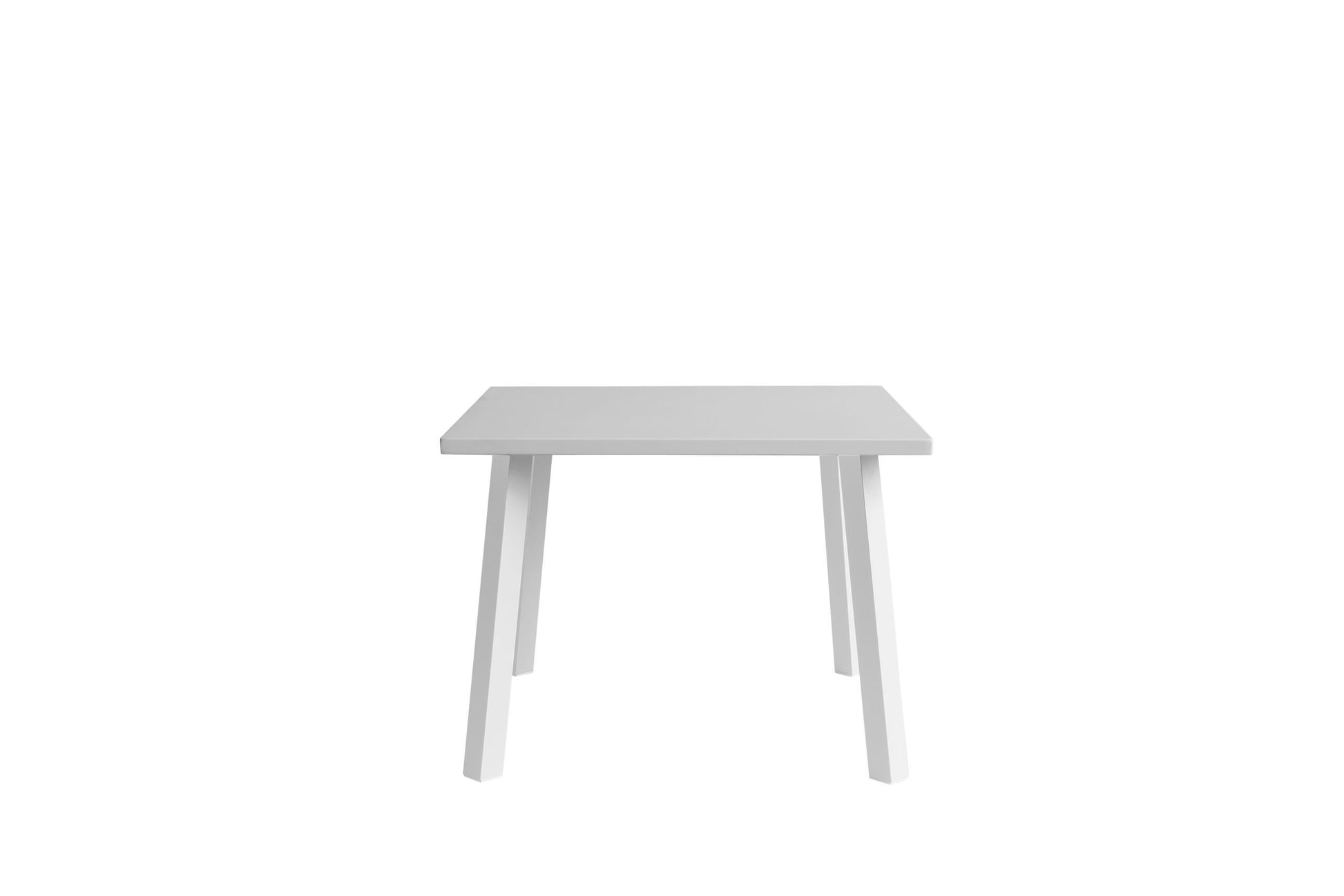 Whiteline Rio Indoor/Outdoor Square Aluminum Dining Table, Matte White, Powder-Coated Finish DT1593S-WHT - GOLD STAR Dining