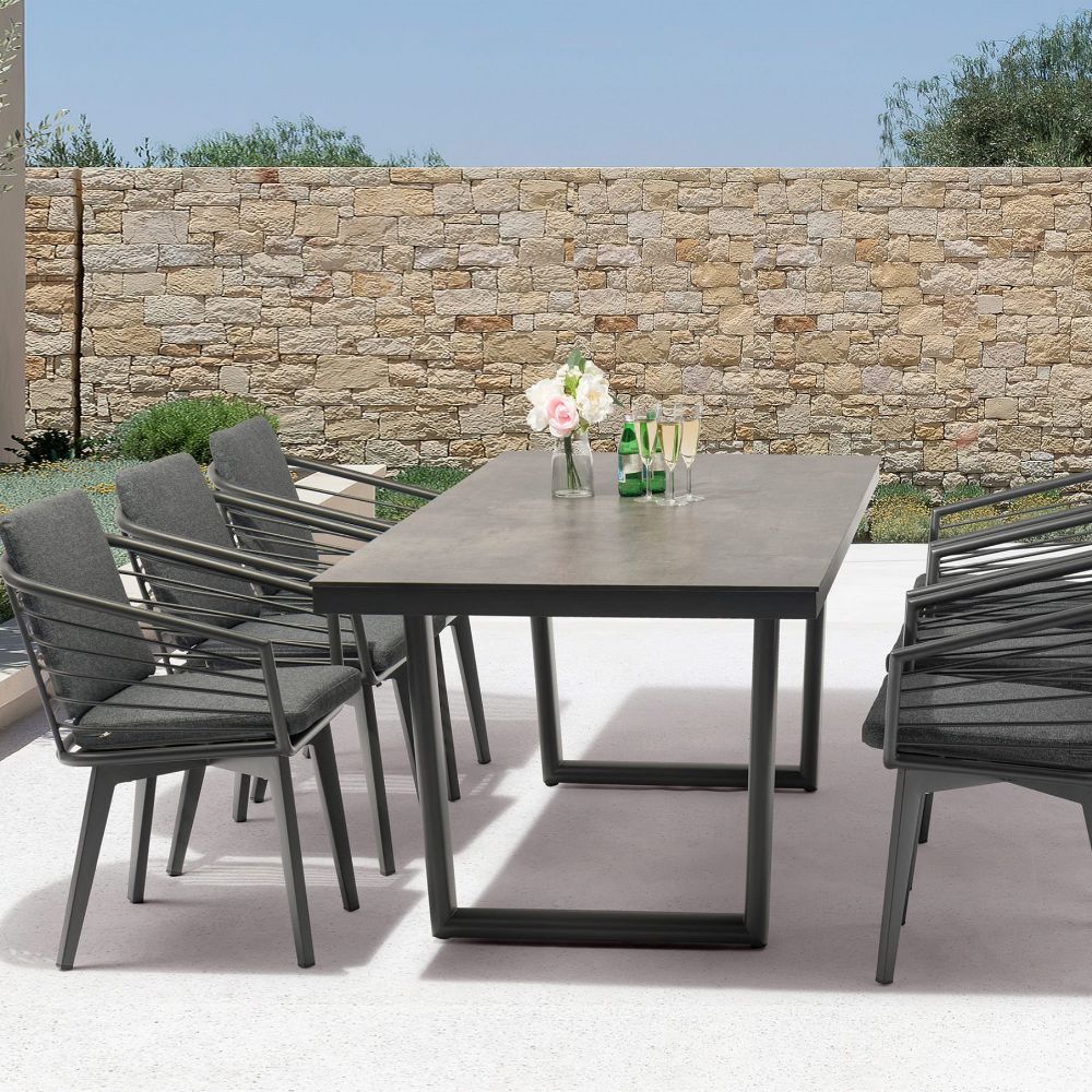lifestyle Doris Dark Grey Table-Top Dining Table goldstardining.com
