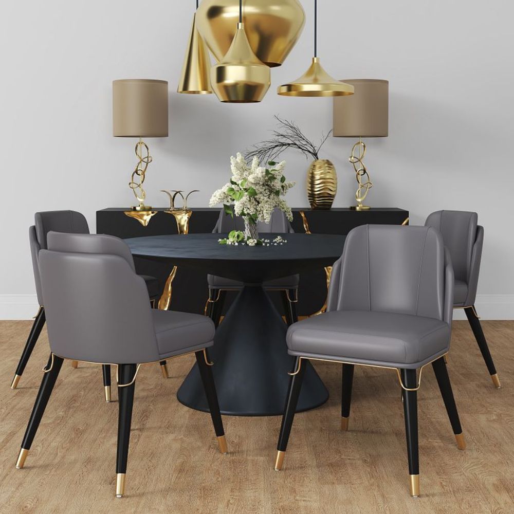 Manhattan Comfort Estelle Faux Leather Dining Chair (Set of 2)