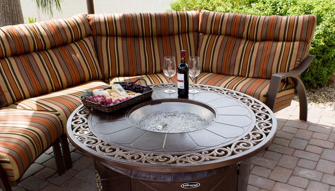 Az Patio Round Cast Aluminum Decorative Firepit In Bronze F-1201-FPT