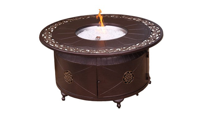 Az Patio Round Cast Aluminum Decorative Firepit In Bronze F-1201-FPT