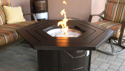 Az Patio Hammered Bronze Hexagon Aluminum Fire Pit F-HEX-FPT