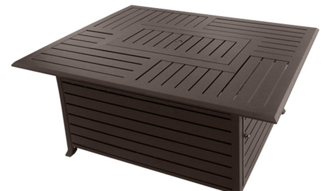 Az Patio Rectangular Slatted Aluminum Firepit FS-1010-T-12