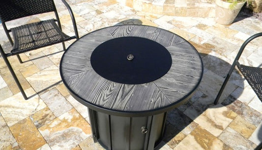 Az Patio 30" Faux Wood Tile Top Fire Pit AFP-FWT