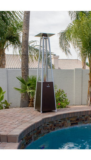 Az Patio Residential Hammered Bronze Glass Tube Patio Heater-40000 Btus HLDS01-GTHG